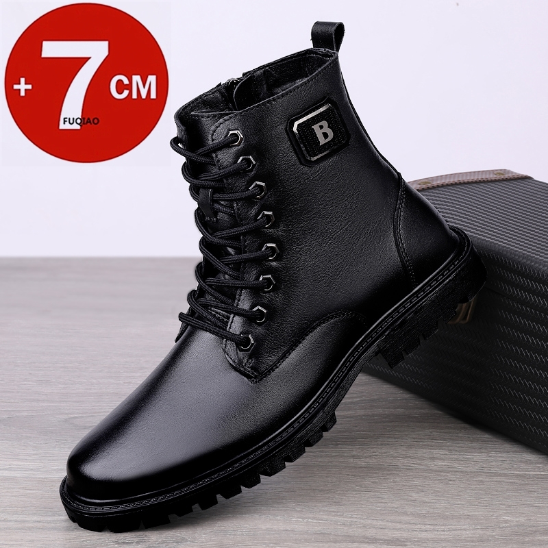 Men'S Shoes Increase Height - Erkek Hakiki Deri Yükseklik Artırıcı Botlar
