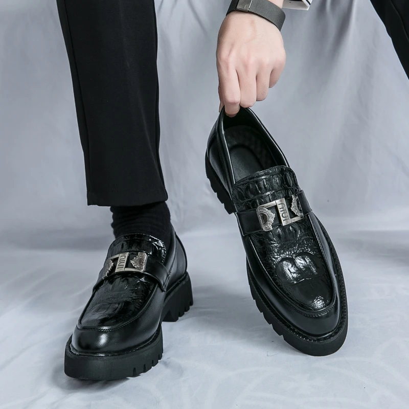 Men Shoes Prada - Erkek Loafer'lar Parti Iş Kalın Tabanlı