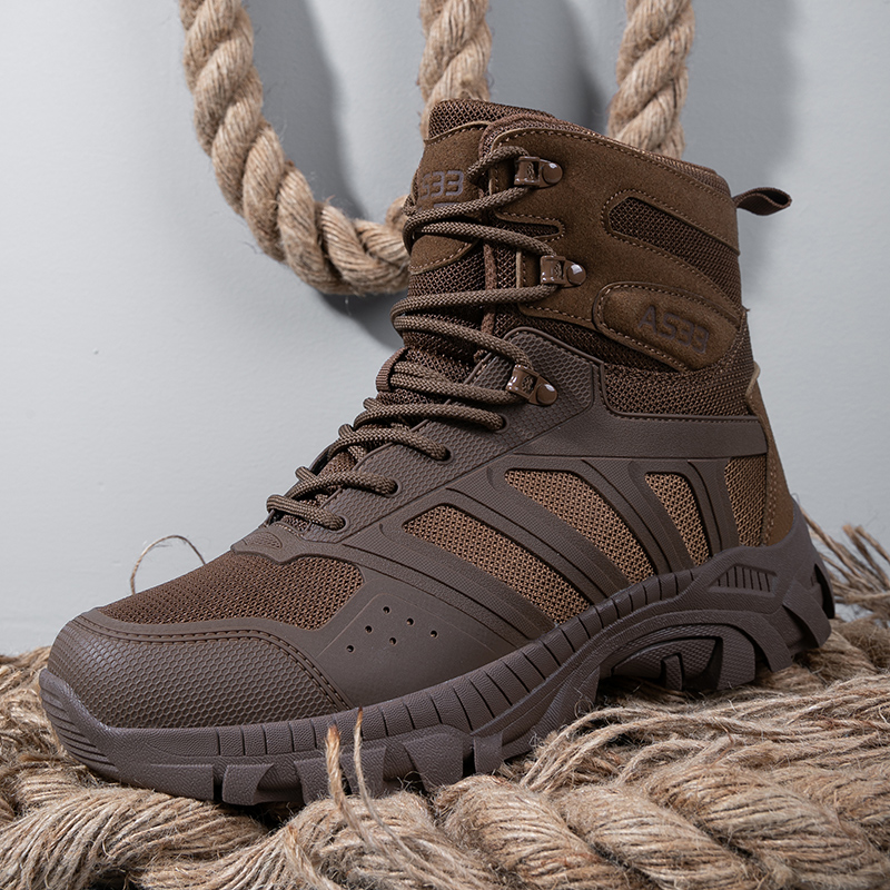Men'S Shoes Hiking - Erkekler Taktik Botlar Bağcıklı Çöl Askeri