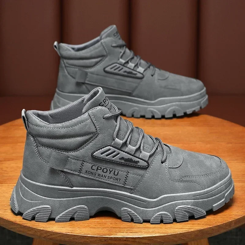 Men'S Shoes Hiking - Yarım bot erkek ayakkabıları bahar yüksek