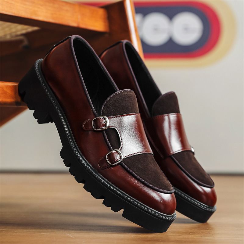 Men Shoes Prada - Loafer'lar Erkek Deri Ayakkabı Kalın tabanlı