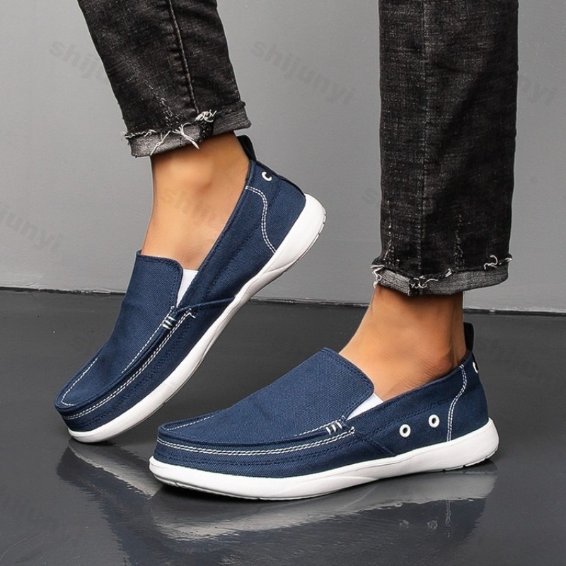 Loafer Slip On Men - Sonbahar erkek kanvas rahat ayakkabılar 2025,