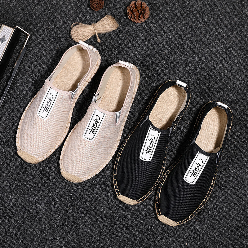 Loafer Slip On Men - Keten Erkek Günlük Ayakkabılar Loafer'lar Erkek