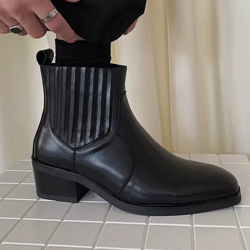 Sonbahar Kış Siyah Deri Ayakka - Men'S Shoes Increase Height incelemesi ve fiyatı