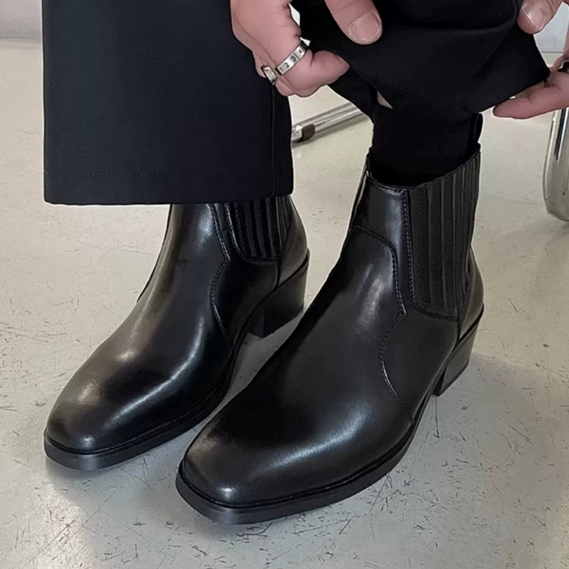 Sonbahar Kış Siyah Deri Ayakka - Men'S Shoes Increase Height incelemesi ve fiyatı