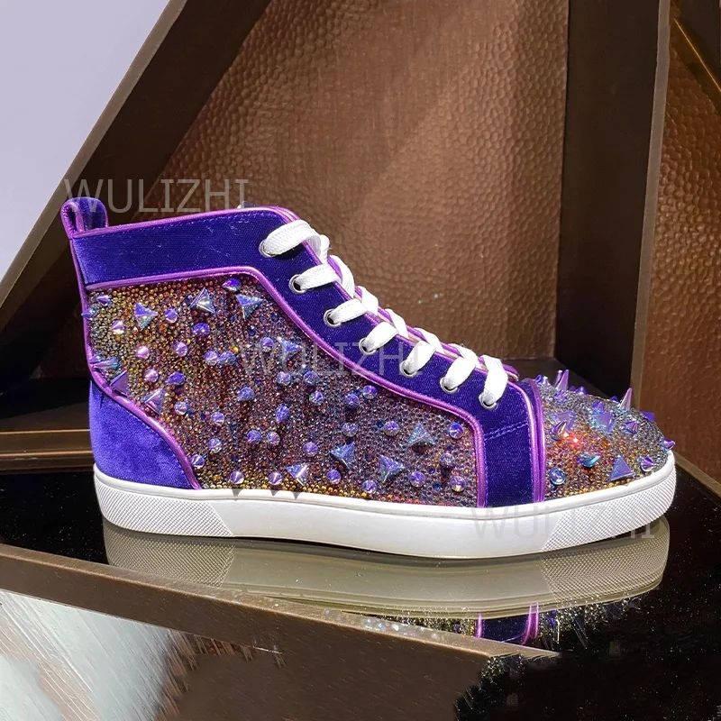Koyu Mor Kristal Perçinli Erke - Men Shoes Runners incelemesi ve fiyatı