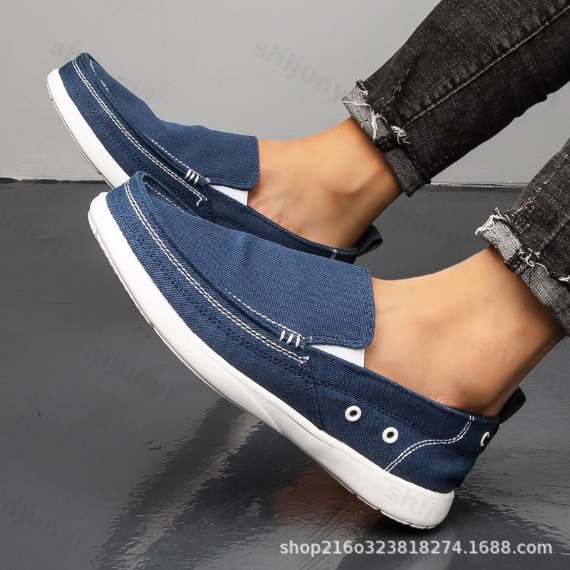 Sonbahar erkek kanvas rahat ay - Loafer Slip On Men incelemesi ve fiyatı